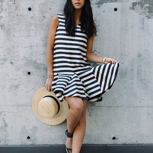 Three Floor striped dress